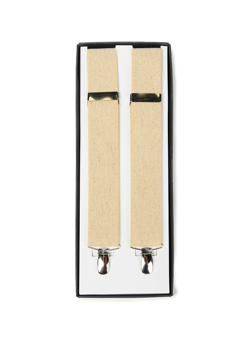 Beige Crossed Suspender