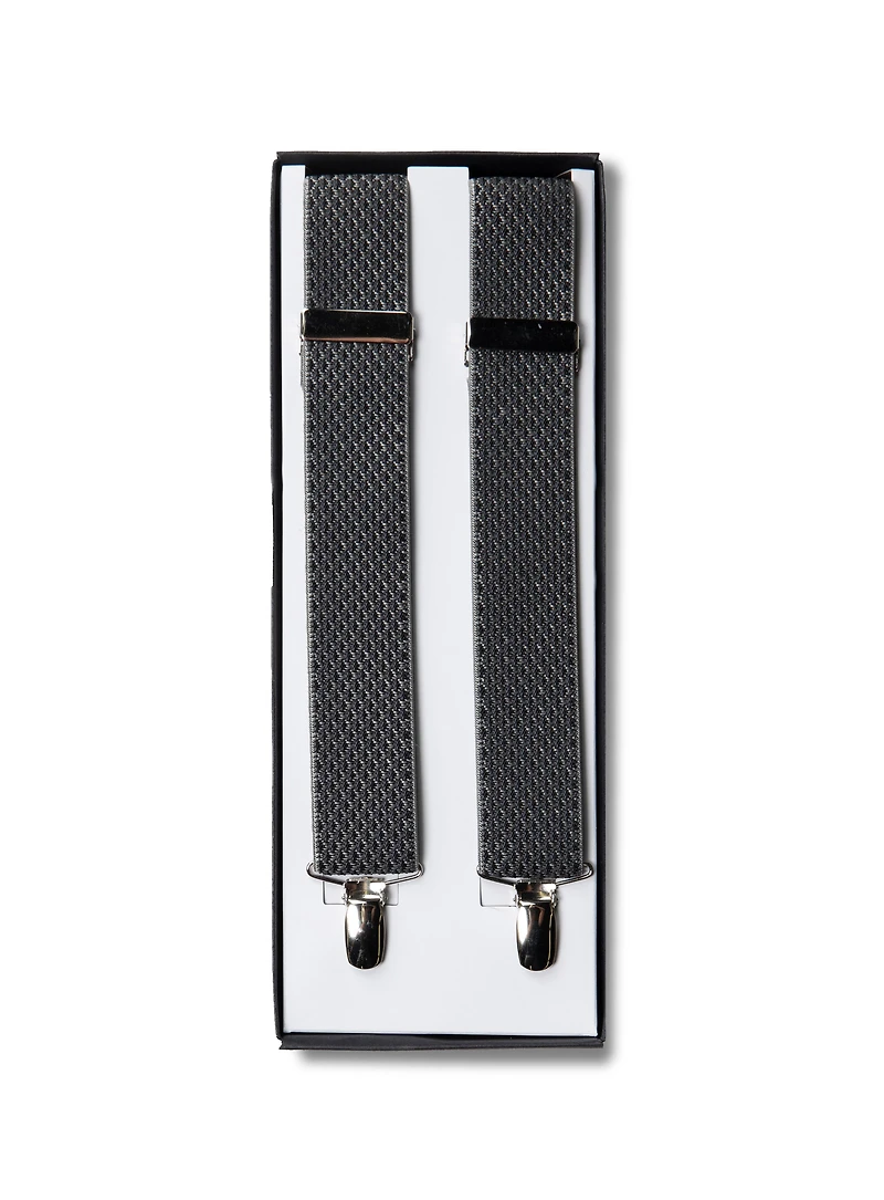 Grey Diamond Crossed Suspender