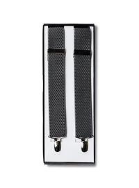 Grey Diamond Crossed Suspender