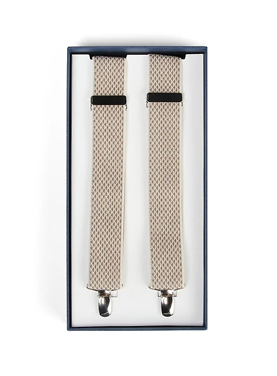 Bretelle croisée beige à micro motif