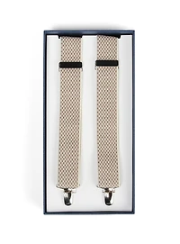 Bretelle croisée beige à micro motif