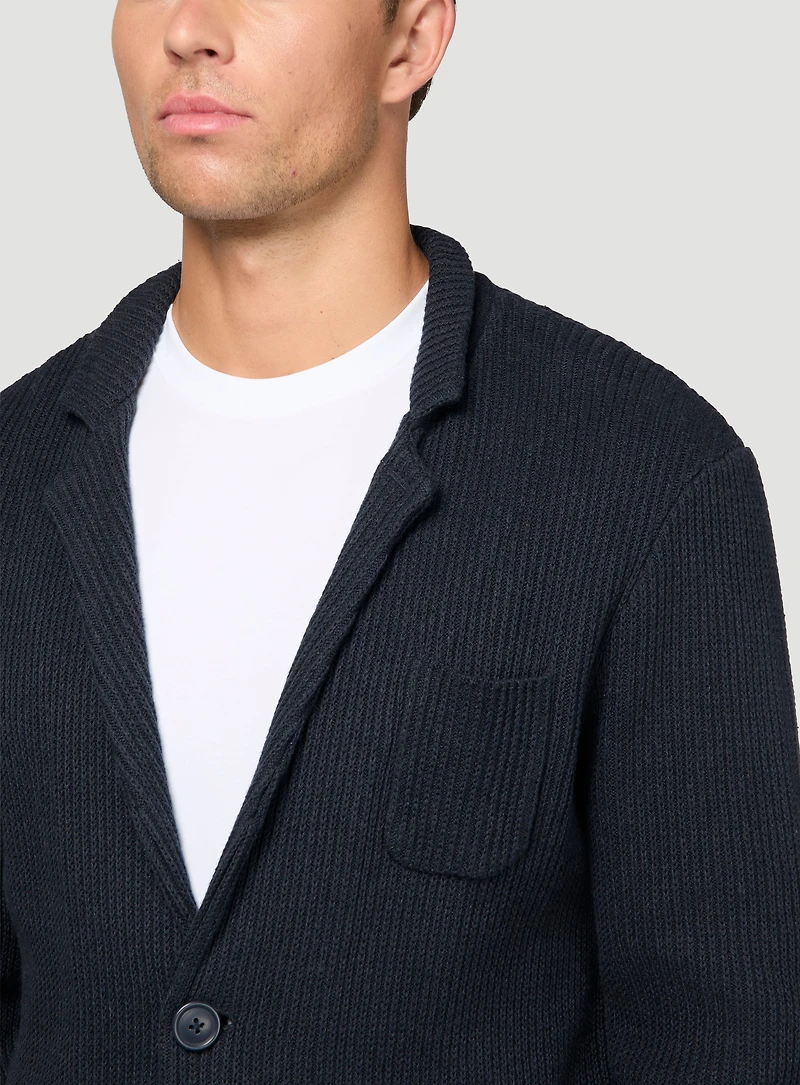 Cardigan marine en tricot