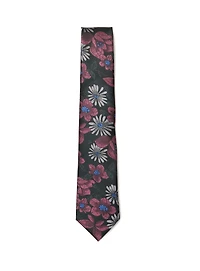 Fuchsia Floral Tie