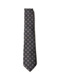 Black Tie with Tan Medallions