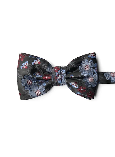 Blue Flower Bow Tie