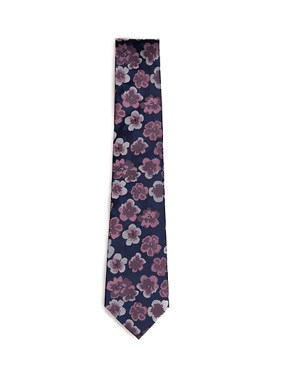Cravate motif à fleurs