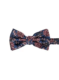 Flowers Pink Bow Tie