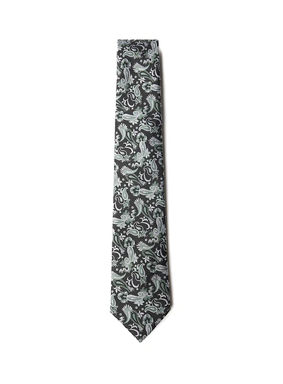 Cravate verte à motif paisley