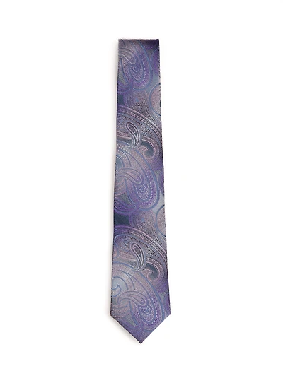 Cravate rose à motif paisley