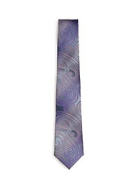 Cravate rose à motif paisley