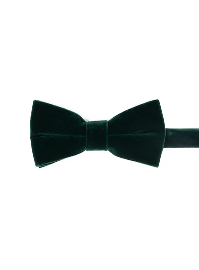 Noeud papillon en velours vert