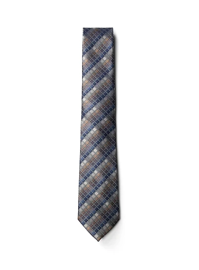Cravate à motif de carrés