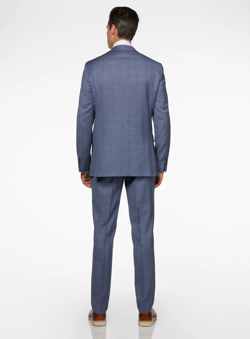 Blue Windowpane Suit