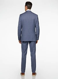 Blue Windowpane Suit