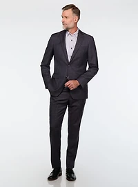 Brown and Navy Windowpane Suit