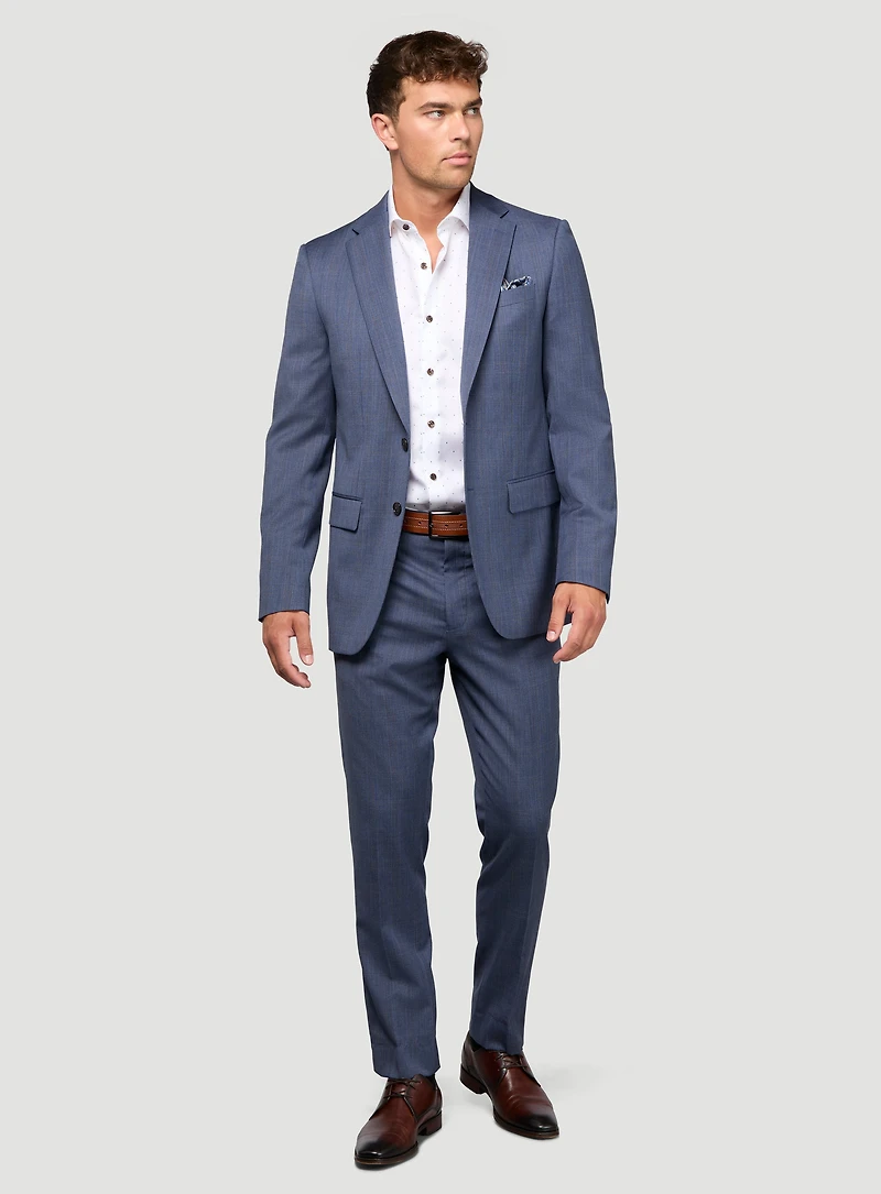 Subtle Blue Plaid Suit