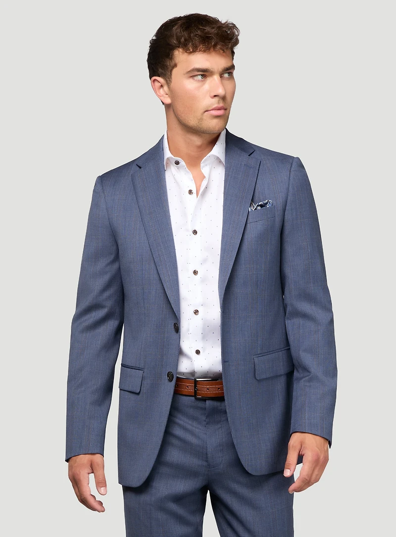 Subtle Blue Plaid Suit