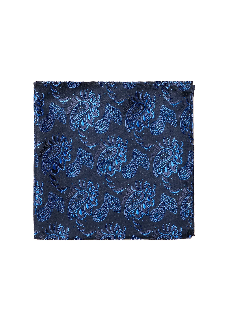 Royal Blue Paisley Pocket Square