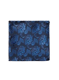 Royal Blue Paisley Pocket Square