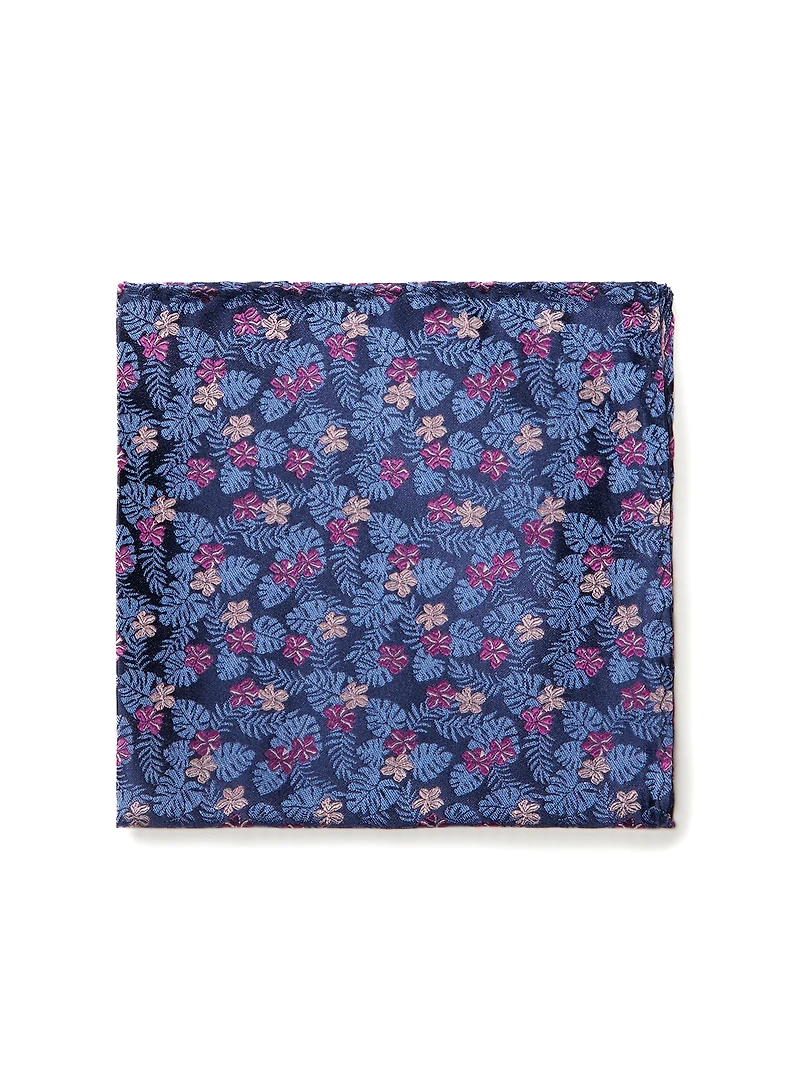 Blue Tropical Pocket Square