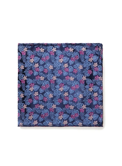 Blue Tropical Pocket Square