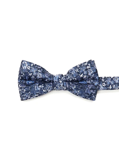 Noeud papillon bleu royal à micro fleurs