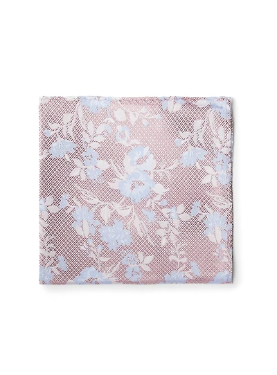 Pink Floral Pocket Square