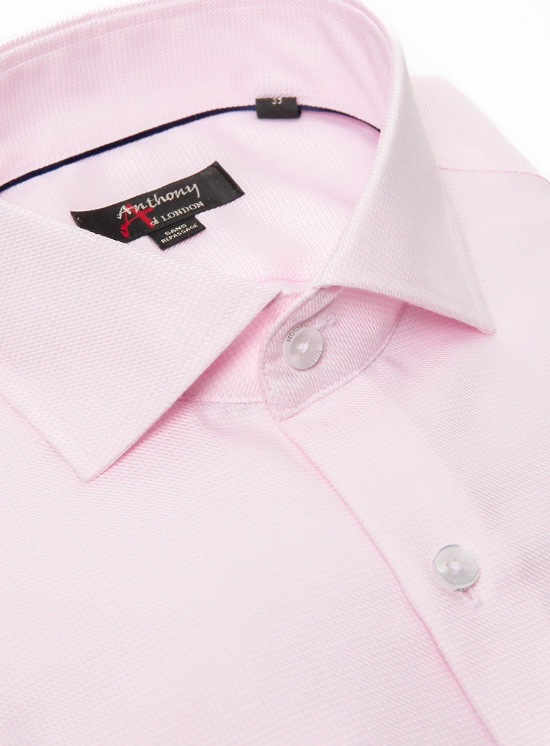 Chemise sans repassage à faux uni