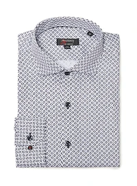 Chemise sans repassage à imprimé delta