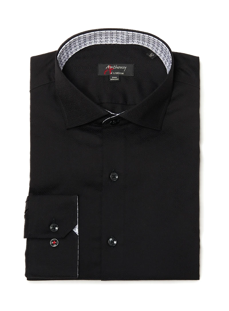 Spirals Print Non-Iron Shirt