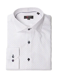 Chemise sans repassage à imprimé pixel