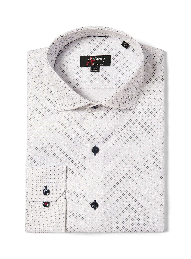 Chemise sans repassage à motif de pixels