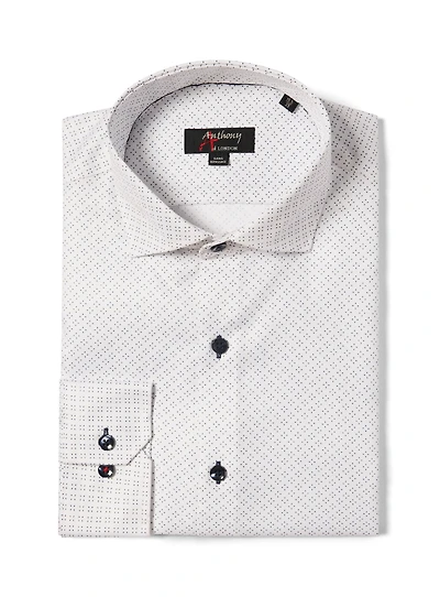 Chemise sans repassage à motif de pixels