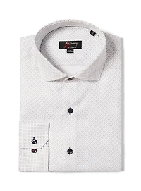 Chemise sans repassage à motif de pixels