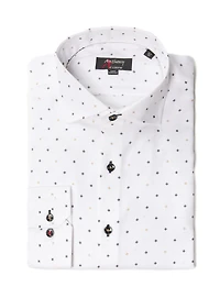 Chemise sans repassage à imprimé d'ornements