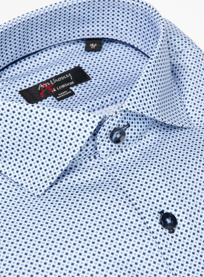 Chemise sans repassage à imprimé de billes