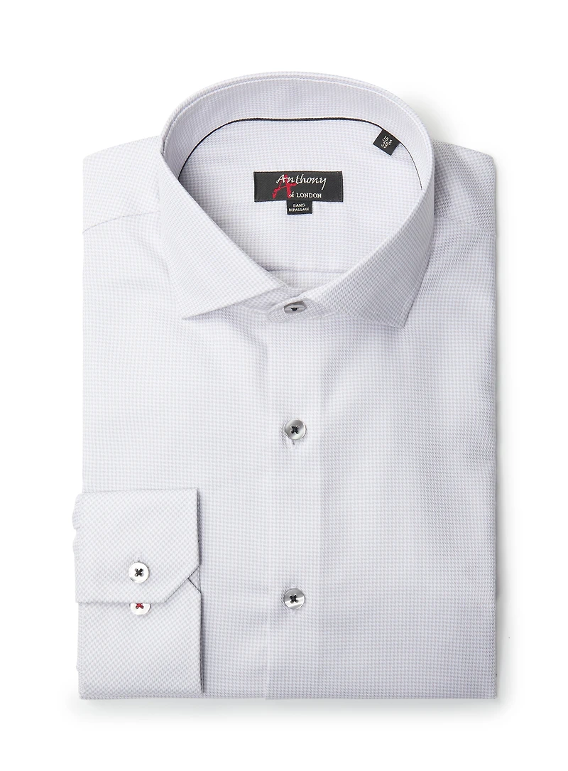 Houndstooth Print Non-Iron Shirt