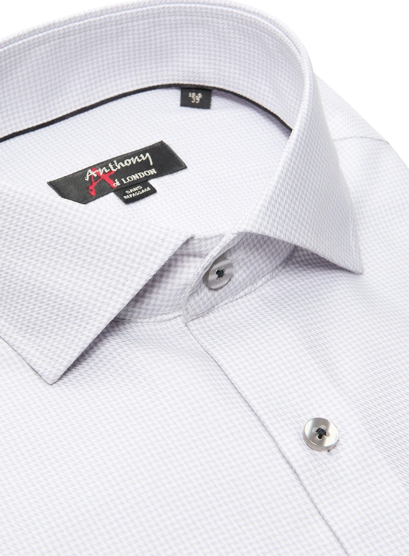 Chemise sans repassage à motif pied-de-poule