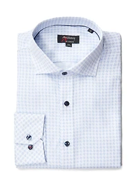 Chemise sans repassage à imprimé hachuré