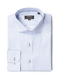 Chemise sans repassage à imprimé diamants