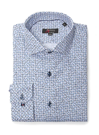 Chemise sans repassage à motif aquarelle