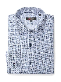 Chemise sans repassage à motif aquarelle