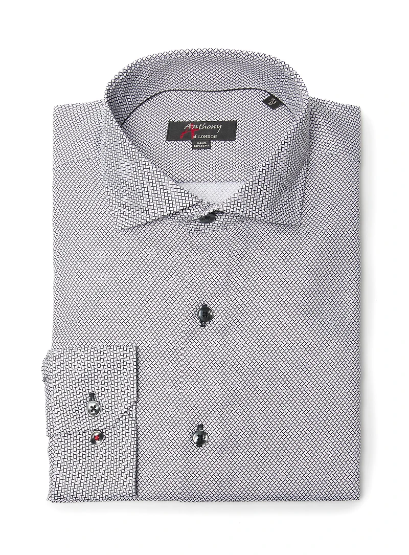 Chemise sans repassage à motif quadrillé
