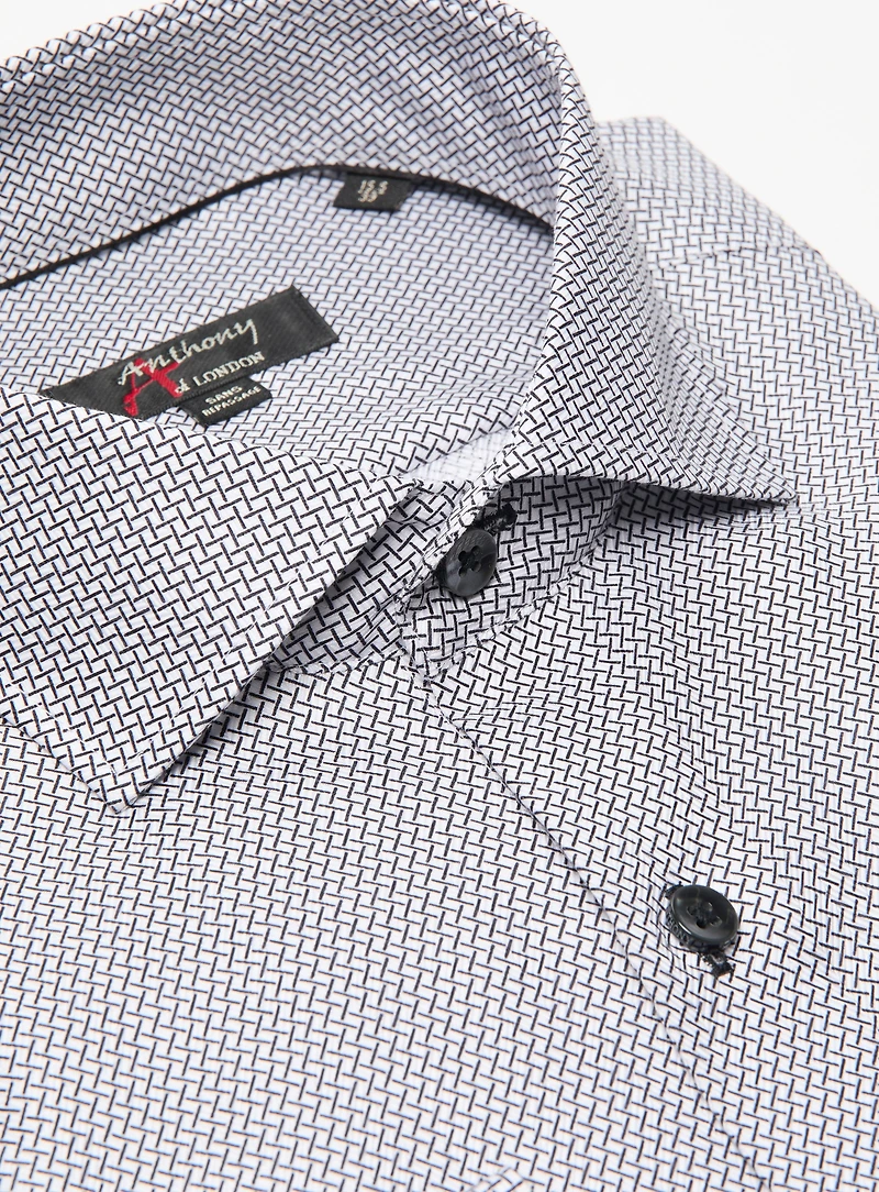 Chemise sans repassage à motif quadrillé