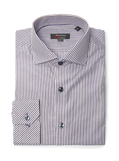 Chemise sans repassage à rayures