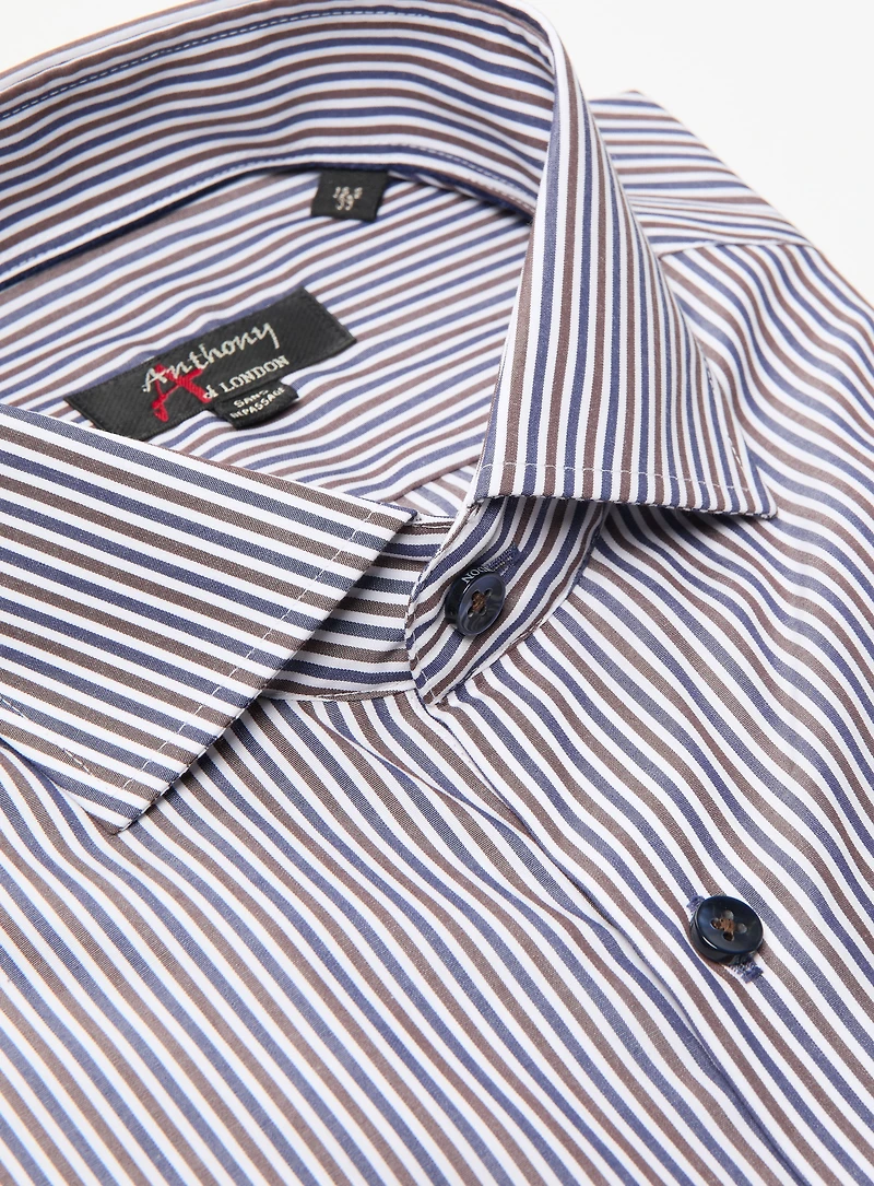 Chemise sans repassage à rayures