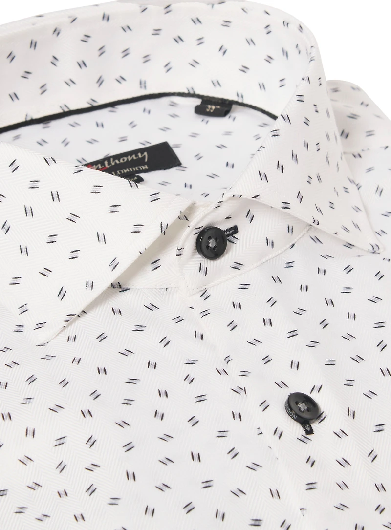Chemise sans repassage à motif de bobines