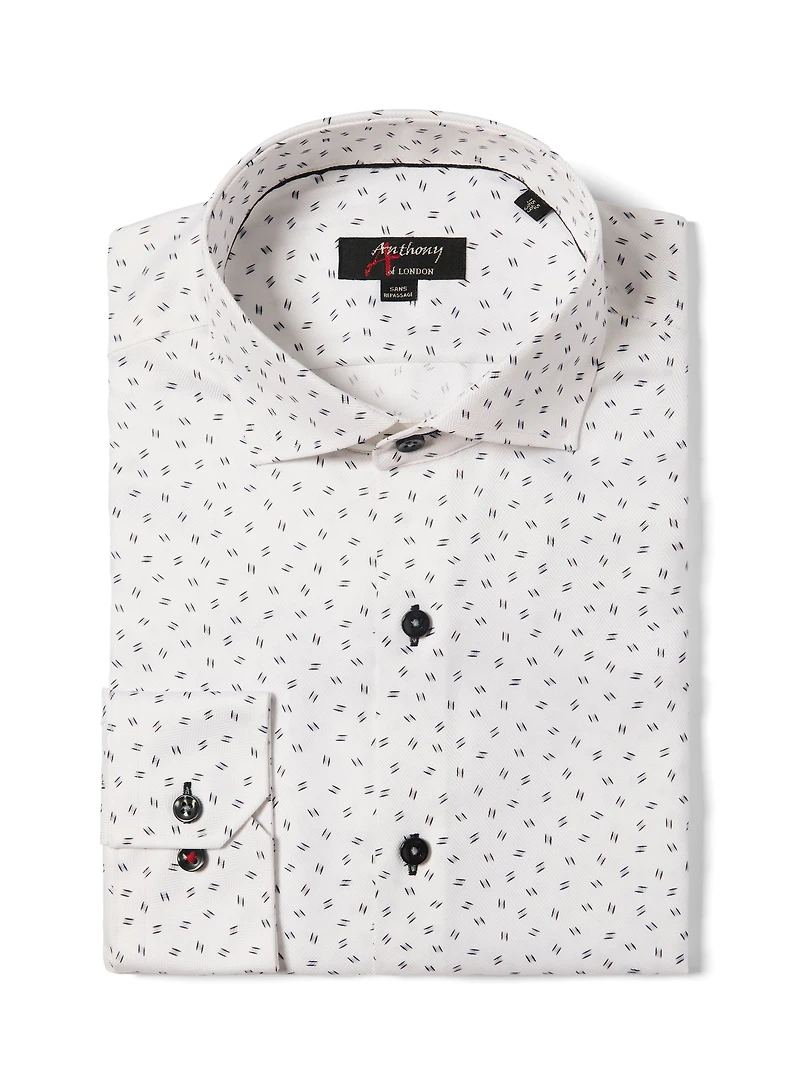 Chemise sans repassage à motif de bobines