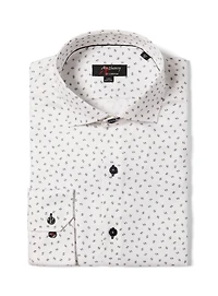 Chemise sans repassage à motif de bobines