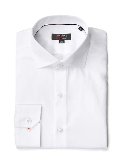 Chemise sans repassage à motifs carrés